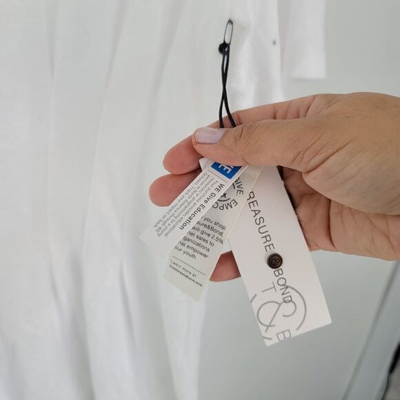 Treasure & bond white tee with gathered waist - Picture 7 of 11